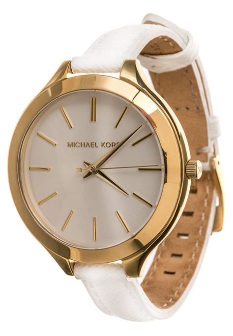 michael kors uhr lederarmband weiß|michael kors damenuhrn.